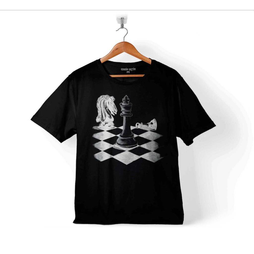 SATRANÇ ZEKA OYUNU ŞAH MAT VEZİR CHESS ÇOCUK TİŞÖRT - 1