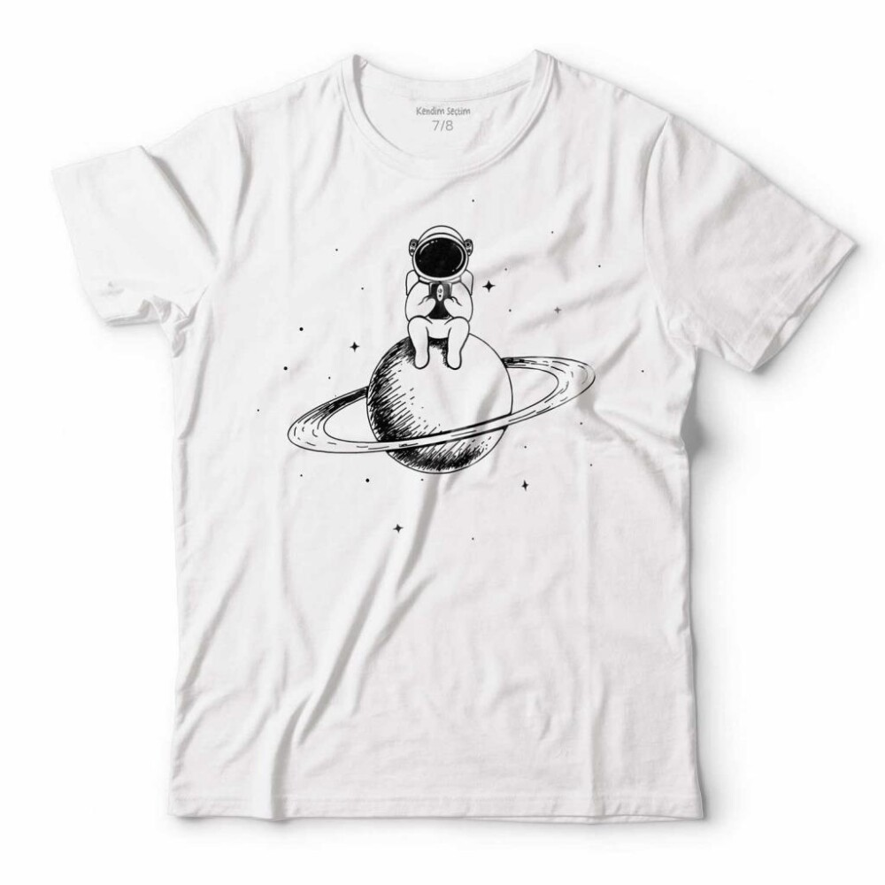 SATÜRN HALKALARI ASTRONOT SPACE UZAY NASA ÇOCUK TİŞÖRT - KENDİM SEÇTİM