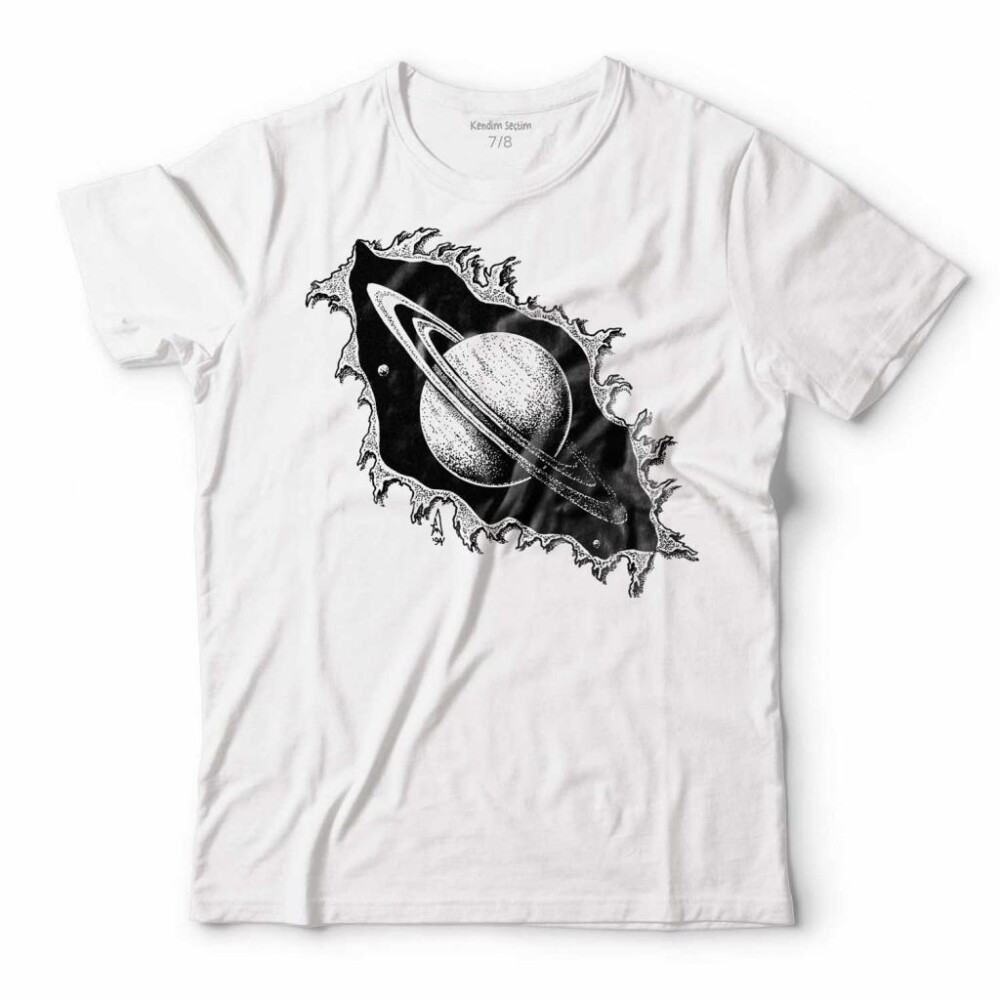 SATÜRN HALKALARI NASA UYDU GEZEGEN UZAY COSMOS ÇOCUK TİŞÖRT - KENDİM SEÇTİM