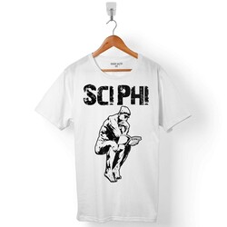 SCI PHI SCIPHI KİTAP OKUYAN DÜŞÜNEN ADAM HEYKELİ ERKEK TİŞÖRT - 1