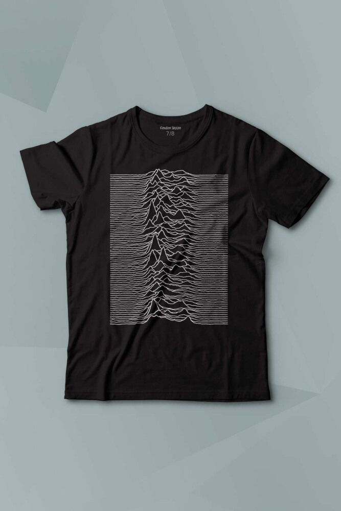 Ses Dalgası Müzik Joy Division Albüm Kapağı Çizgiler Baskılı Çocuk Tişört Kısa Kollu - 1