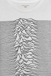 Ses Dalgası Müzik Joy Division Albüm Kapağı Çizgiler Baskılı Tişört Unisex T-shirt - 2