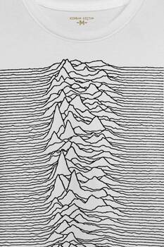 Ses Dalgası Müzik Joy Division Albüm Kapağı Çizgiler Baskılı Tişört Unisex T-shirt - 2