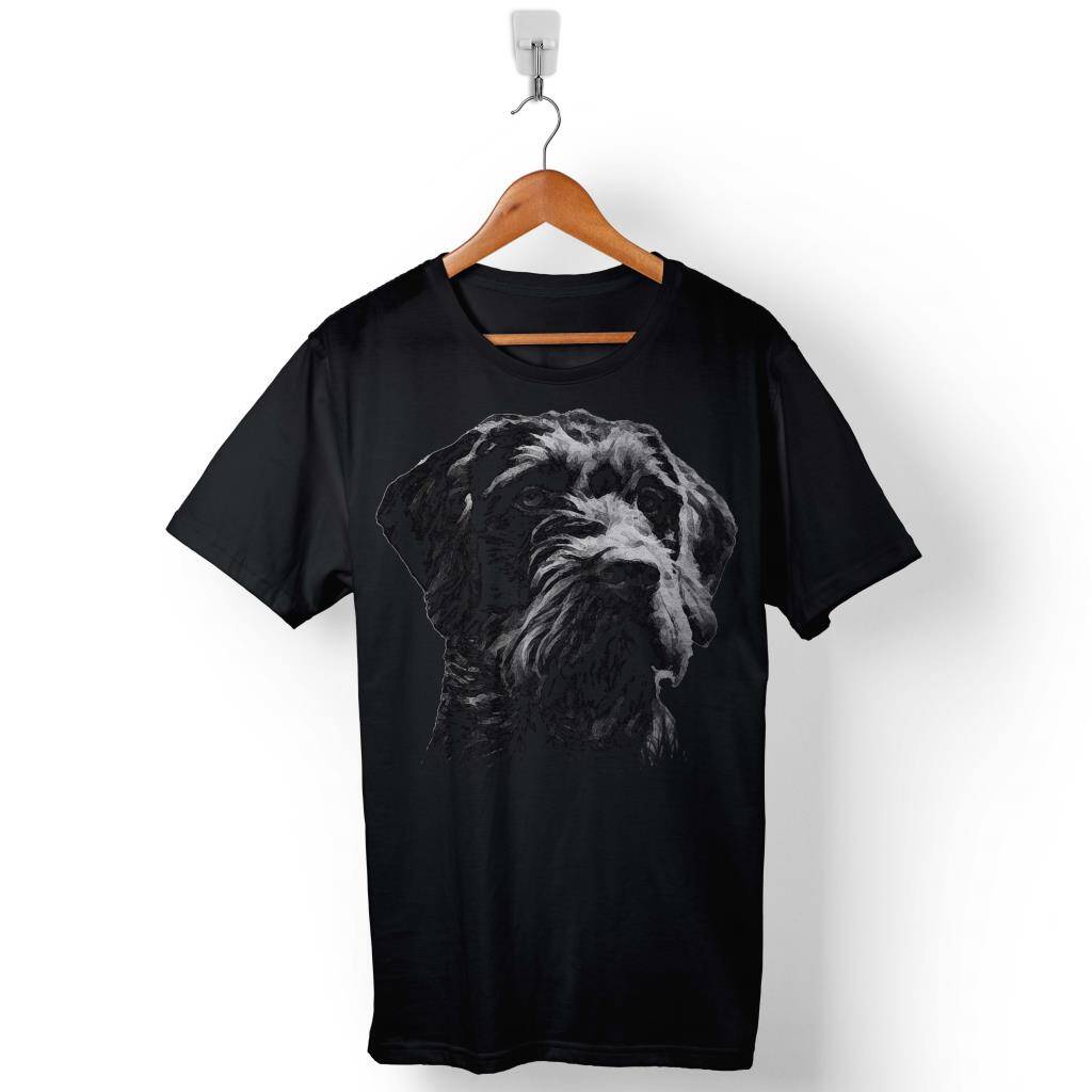 Setter Drahthaar Av Avcı Köpeği Köpek Kafa Baskılı Tişört Unisex T-Shirt - 1