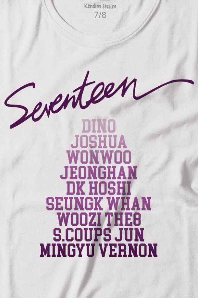 Seventeen K-Pop Music Group Shining Diamond Baskılı Tişört Çocuk T-shirt - 2
