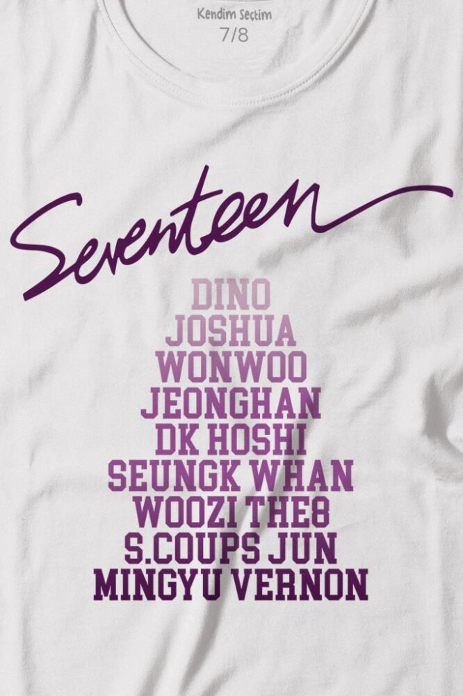 Seventeen K-Pop Music Group Shining Diamond Baskılı Tişört Çocuk T-shirt - 2