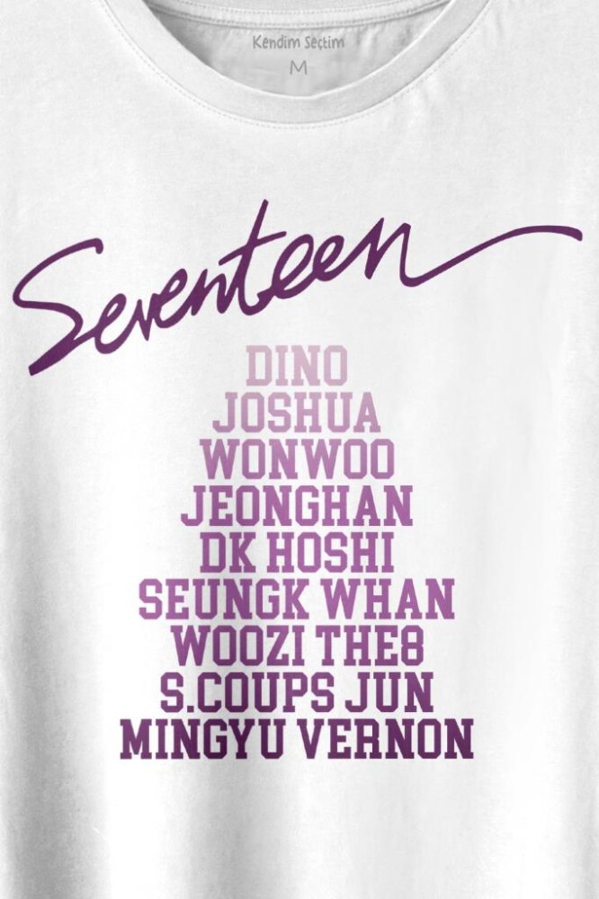 Seventeen K-Pop Music Group Shining Diamond Baskılı Tişört Unisex T-shirt - 2