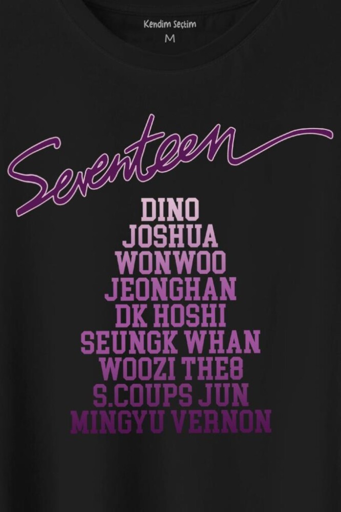 Seventeen K-Pop Music Group Shining Diamond Baskılı Tişört Unisex T-Shirt - 2