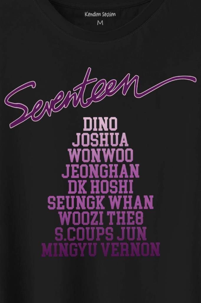 Seventeen K-Pop Music Group Shining Diamond Baskılı Tişört Unisex T-Shirt - 2