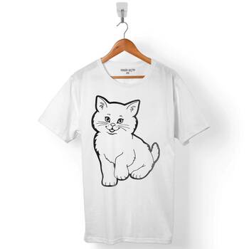 SEVİMLİ GÜLEN KEDİ SMILE CAT ERKEK TİŞÖRT - 1