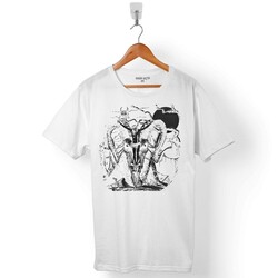 ŞEYTAN DECCAL RESMİ DEVIL SKULL KURU KAFA ERKEK TİŞÖRT - 1