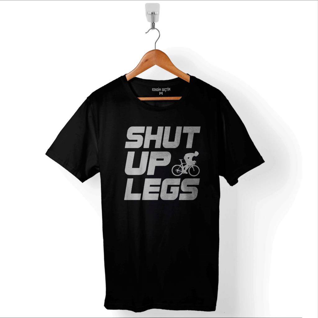 Shut Up Legs Mountain Bike Bisiklet Bicycle Baskılı Tişört Unisex T-Shirt - 1
