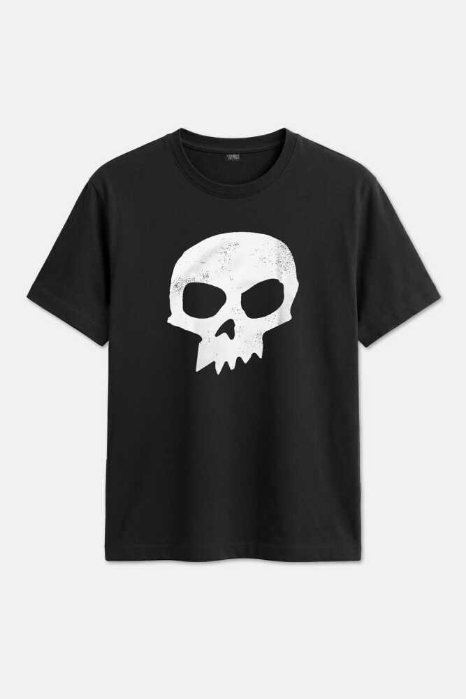 Sid Skull Logo Oyuncak Vintage Kurukafa Baskılı Siyah Regular Fit Tişört - 1