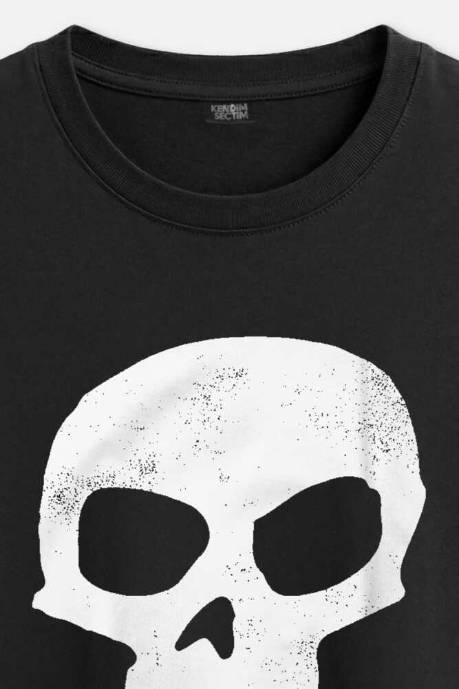 Sid Skull Logo Oyuncak Vintage Kurukafa Baskılı Siyah Regular Fit Tişört - 2