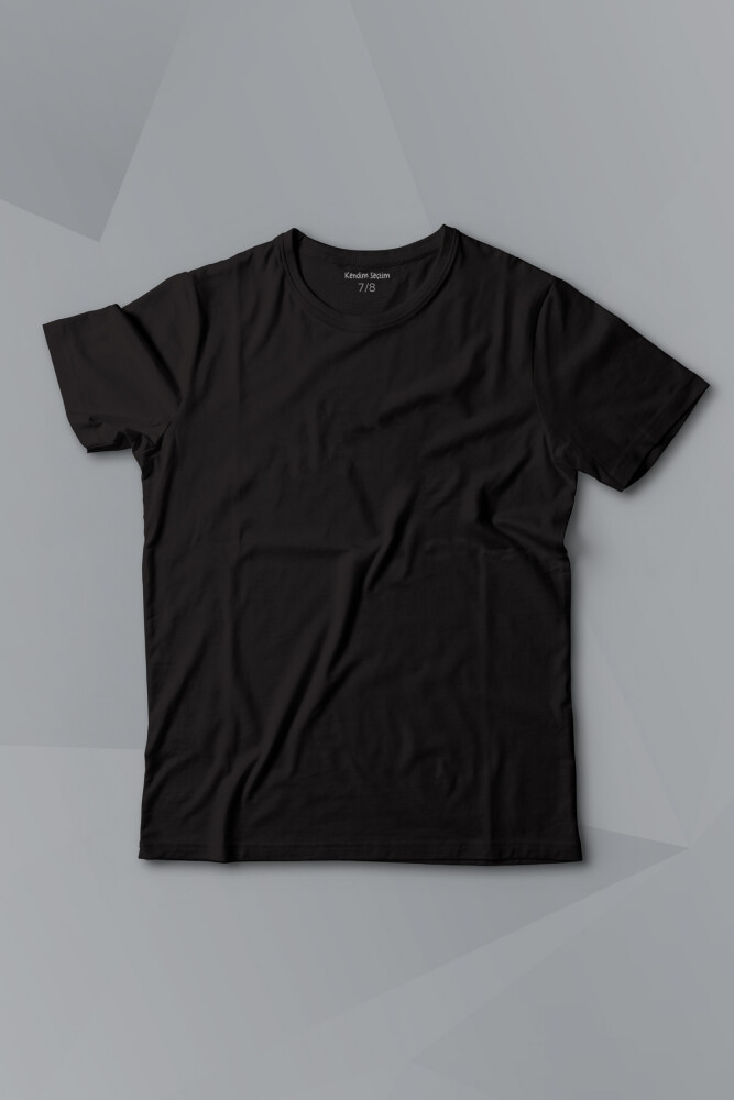 Siyah Basic Kısa Kollu Çocuk Tişört - KENDİM SEÇTİM