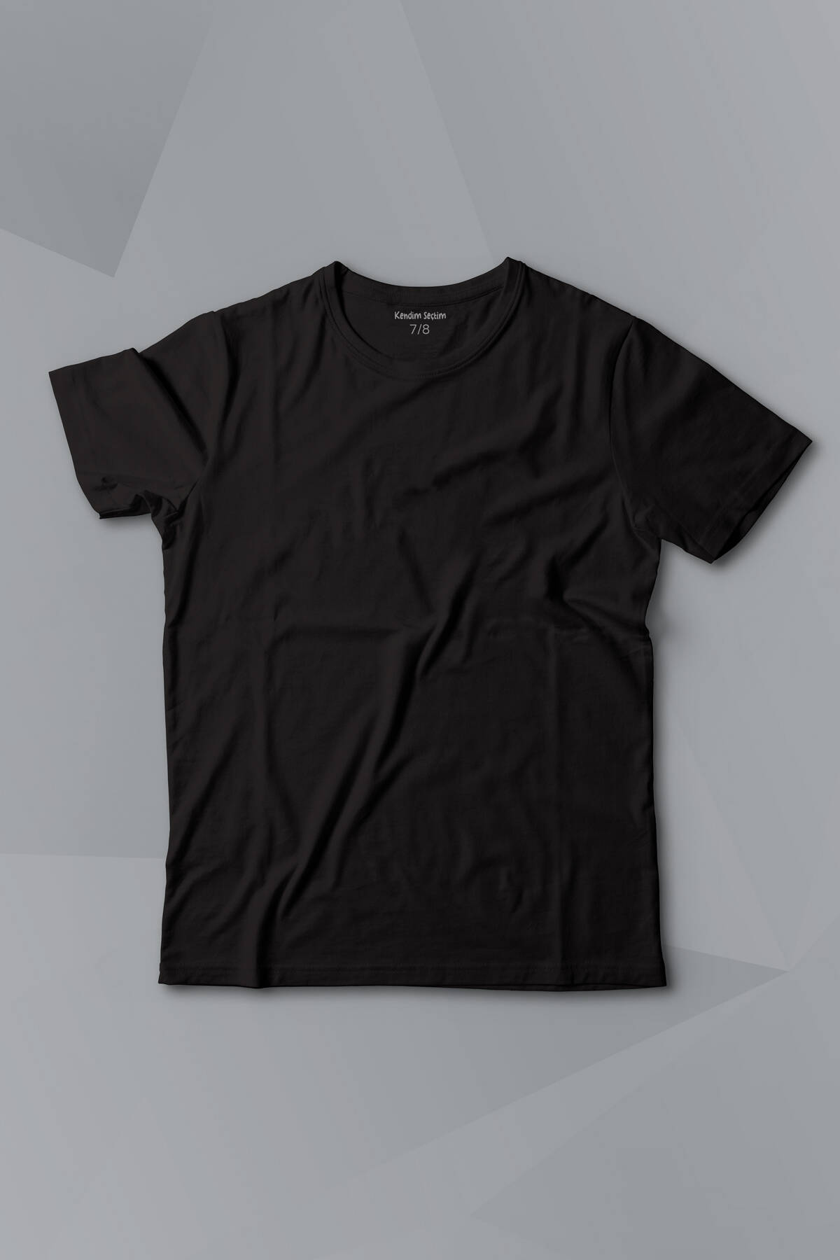 Siyah Basic Kısa Kollu Çocuk Tişört - 1
