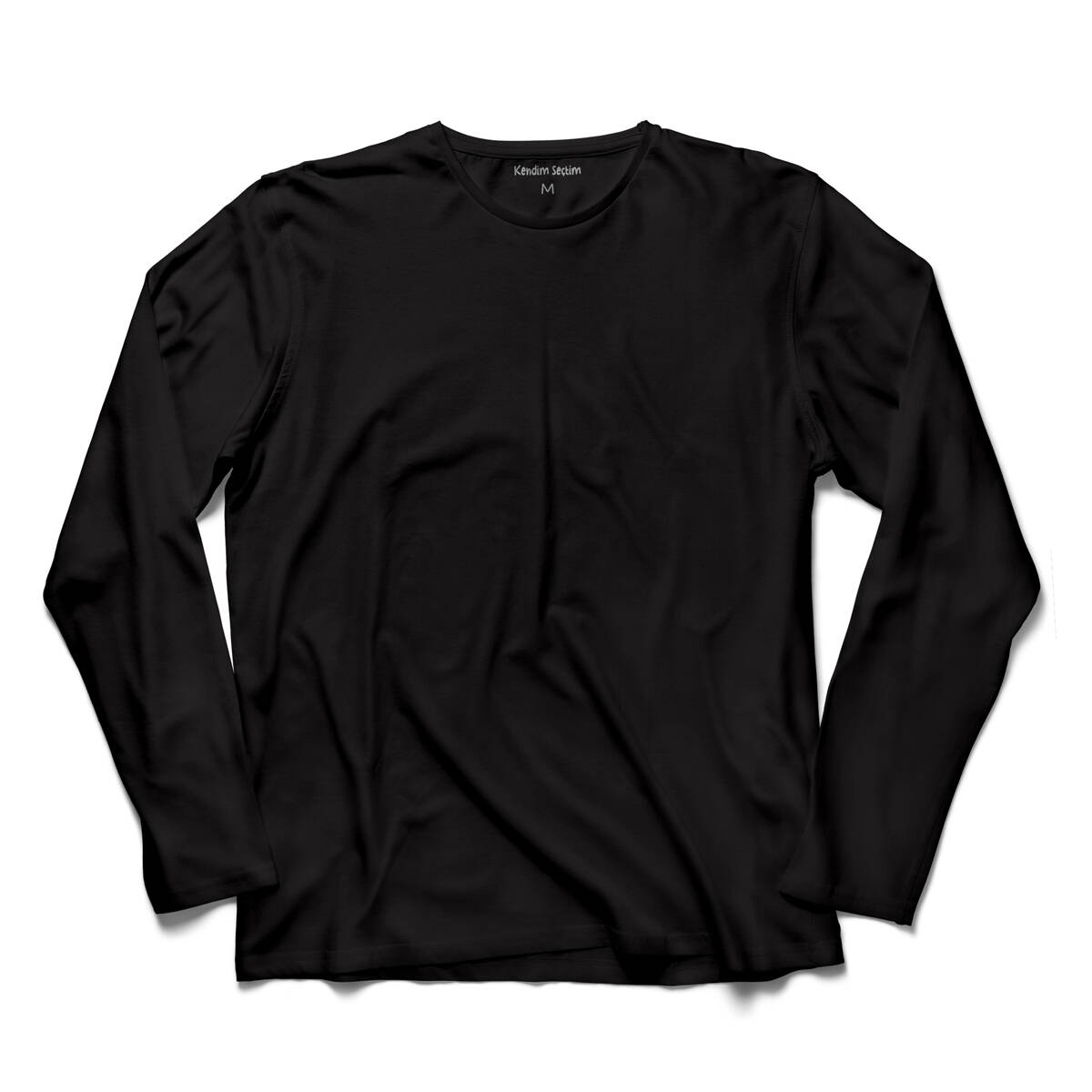 Siyah Basic Uzun Kollu Unisex Tişört