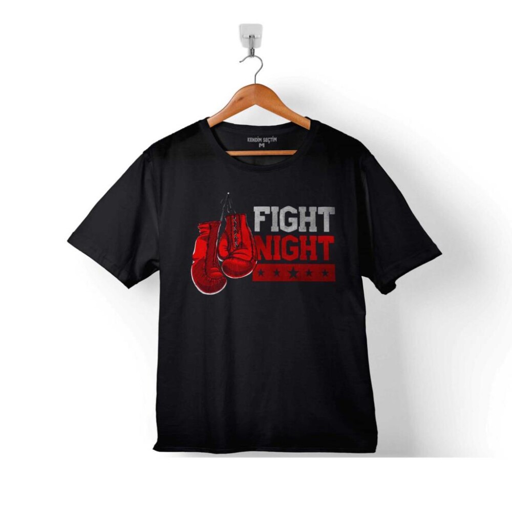 Siyah Çocuk T-shirt Box Boks Eldiveni Boxing Fight Dövüşçü Çocuk Tişört - KENDİM SEÇTİM