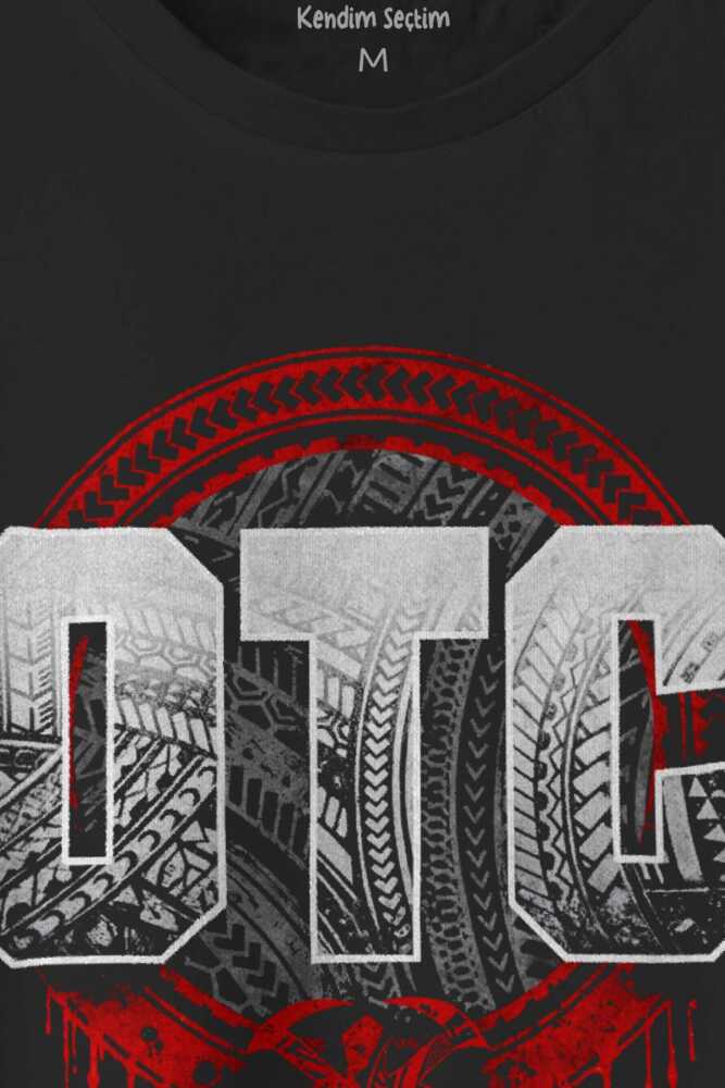 Siyah Erkek Tişört OTC Roman Reigns Wwe Dövüş Gym Fight Spor Baskılı Unisex T-shirt (1)