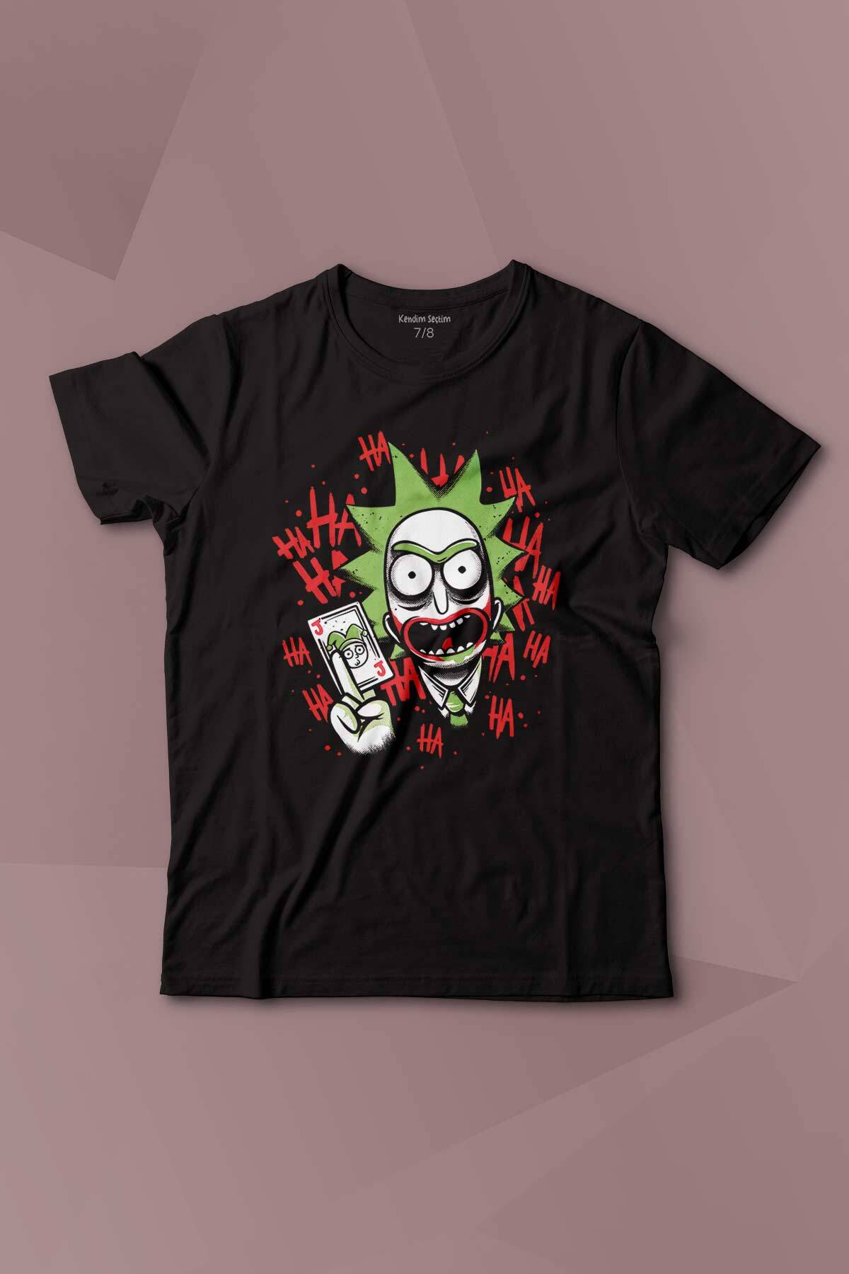 Siyah Kısa Kol T-shirt Joker Dizi Film Baskılı Çocuk Tişört - 1