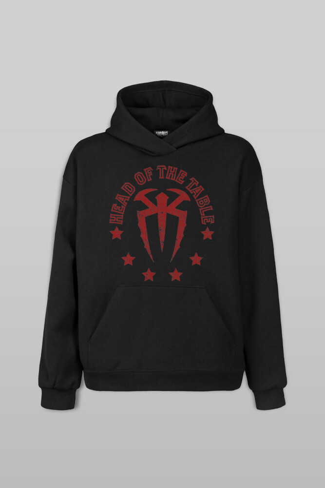 Siyah Sweatshirt Head Of The Table Roman Reigns Spor Gym Kapüşonlu Hoodie - 1