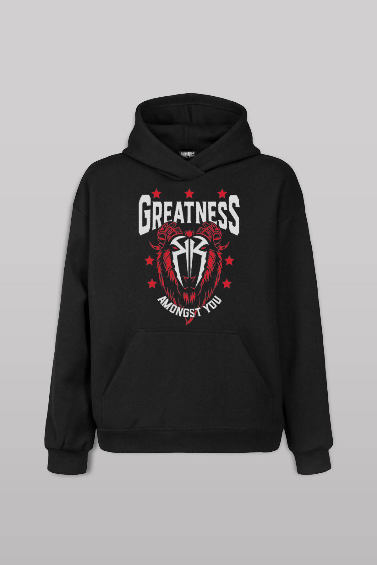Siyah Sweatshirt Hoodie Greatness Roman Reigns Gym Spor Fitness Sweat Kapüşonlu - 1