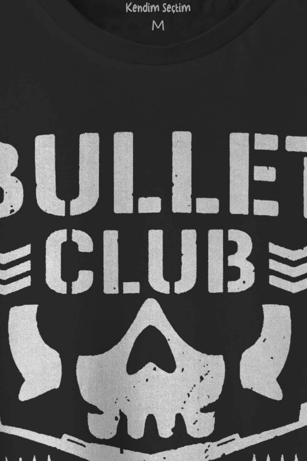 Siyah T-shirt Bullet Club Gym Fight Wwe Güreş Spor Regular Fit T-shirt Baskılı Tişört (1)