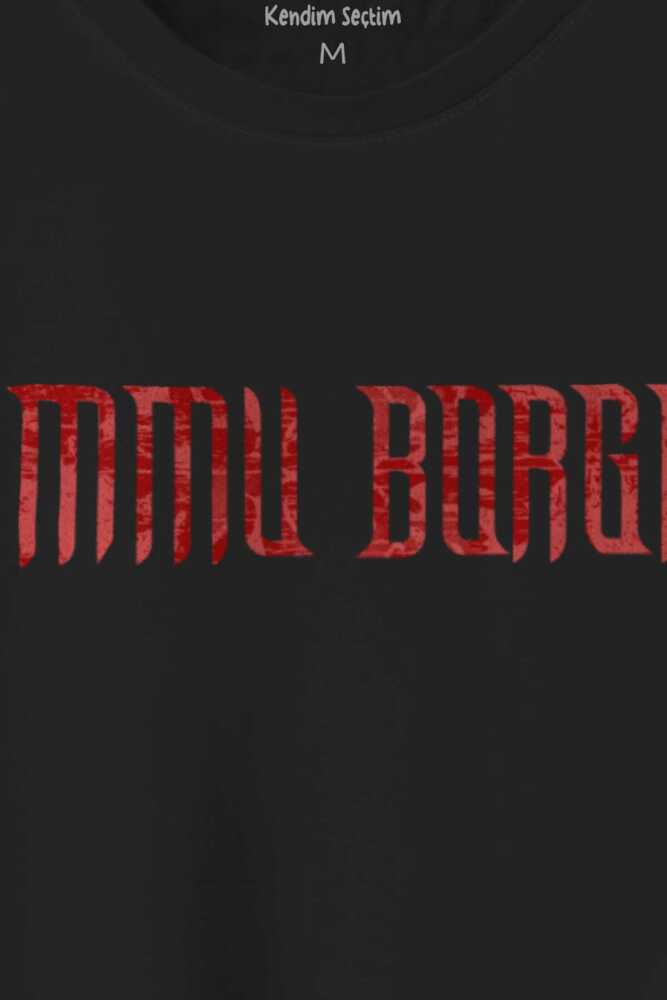 Siyah T-shirt Dimmu Borgir Senfonik Black Metal Darkness Baskılı Unisex Tişört (1)