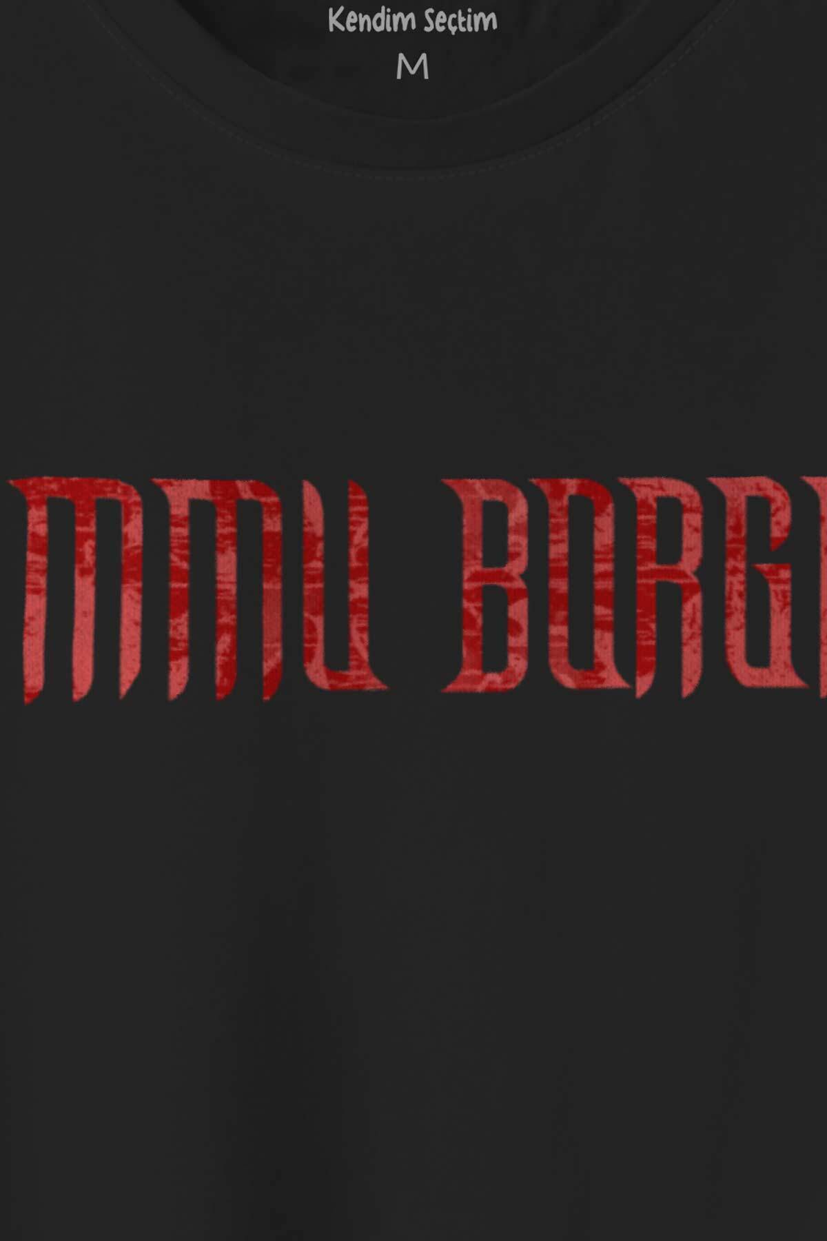 Siyah T-shirt Dimmu Borgir Senfonik Black Metal Darkness Baskılı Unisex Tişört - 2