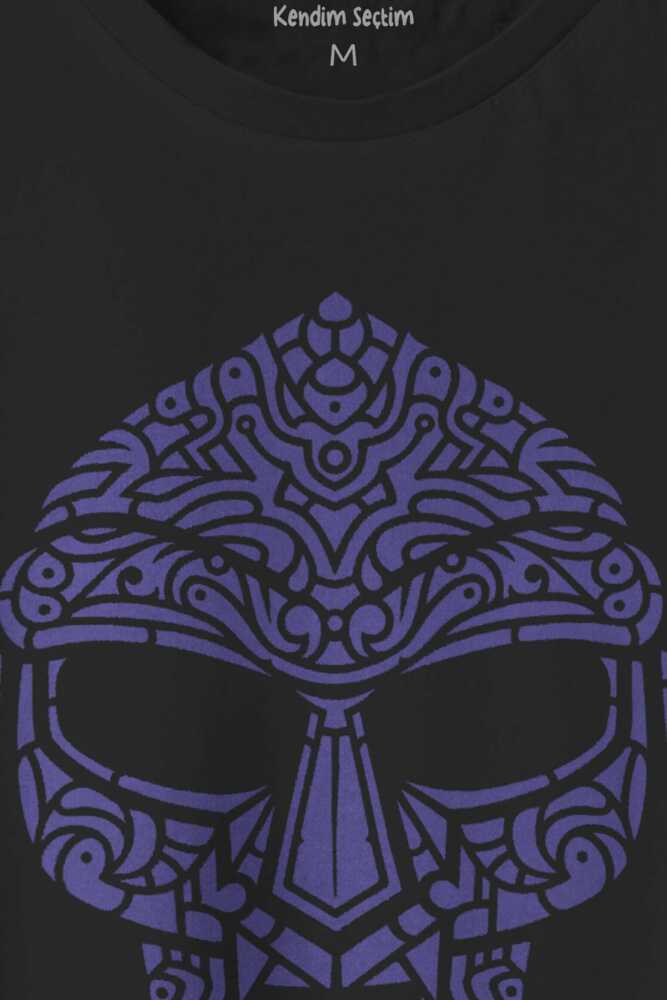 Siyah T-shirt Mf Doom Hip Hop Rap Oldschool Baskılı Tişört (1)