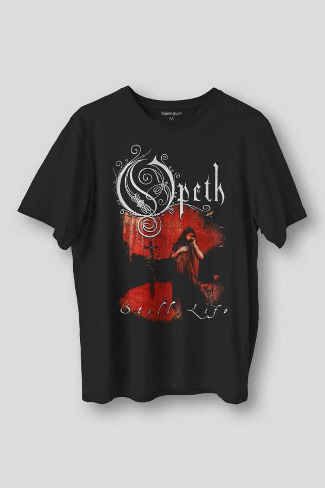 Siyah T-shirt Still Life Opeth Metal Music Unisex Regular Fit Tişört