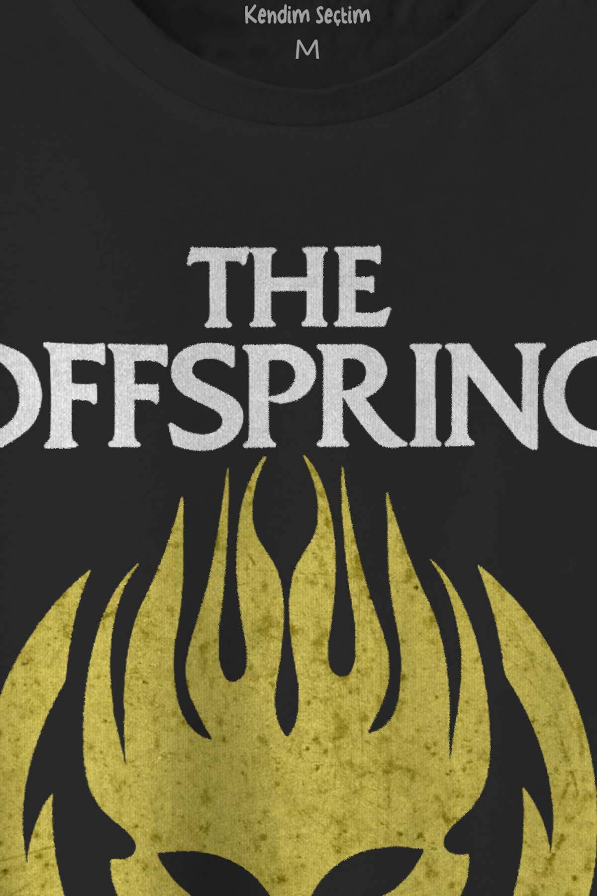 Siyah T-shirt The Offspring Rock Punk Music Baskılı Unisex Tişört (1)