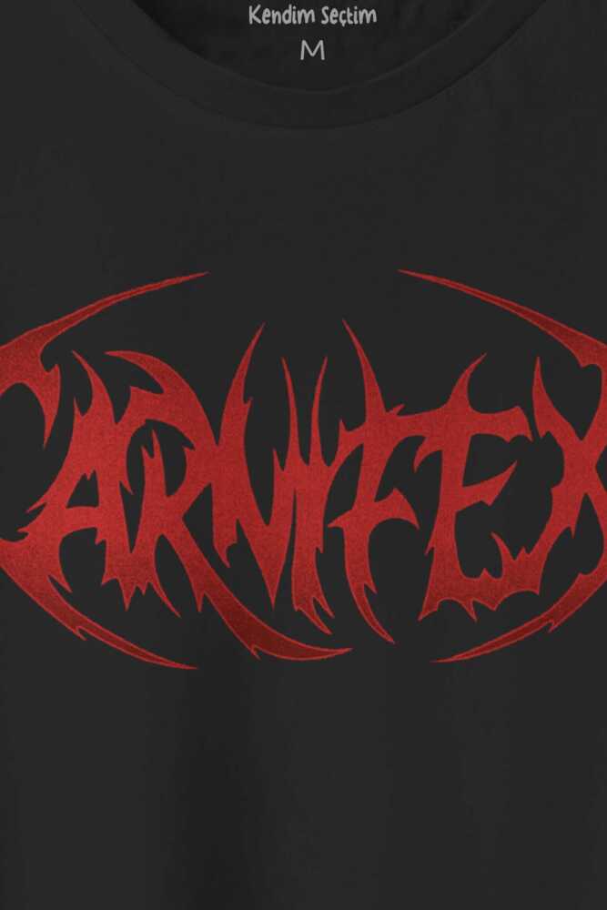 Siyah Tişört Carnifex Baskılı Metal Music Unisex Regular Fit Pamuklu T-shirt (1)