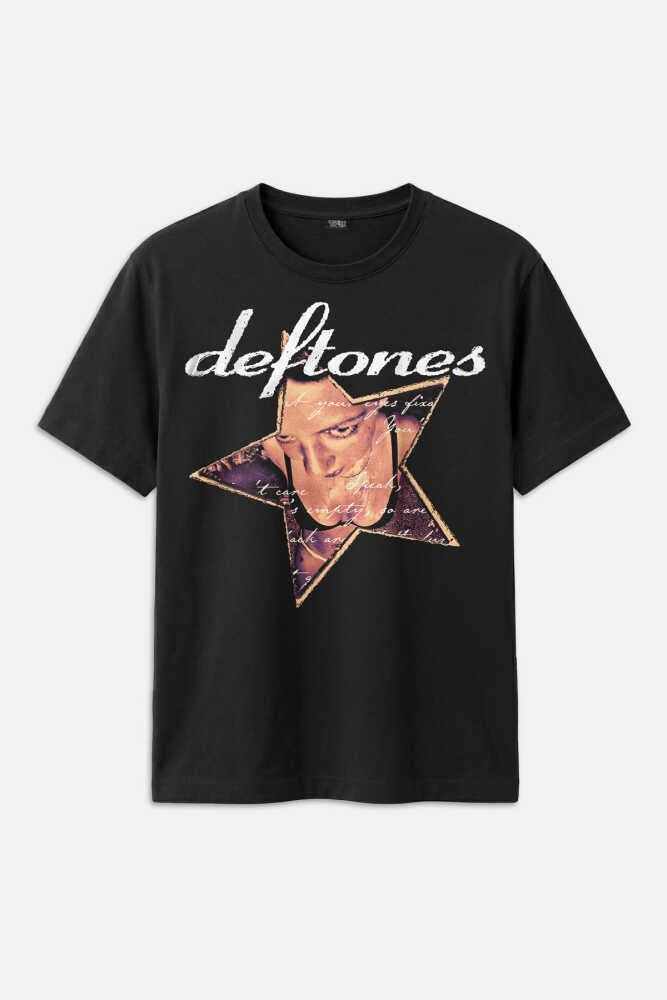 Siyah Tişört Deftones Alternatif Metal 90lar Unisex Regular Fit - 1