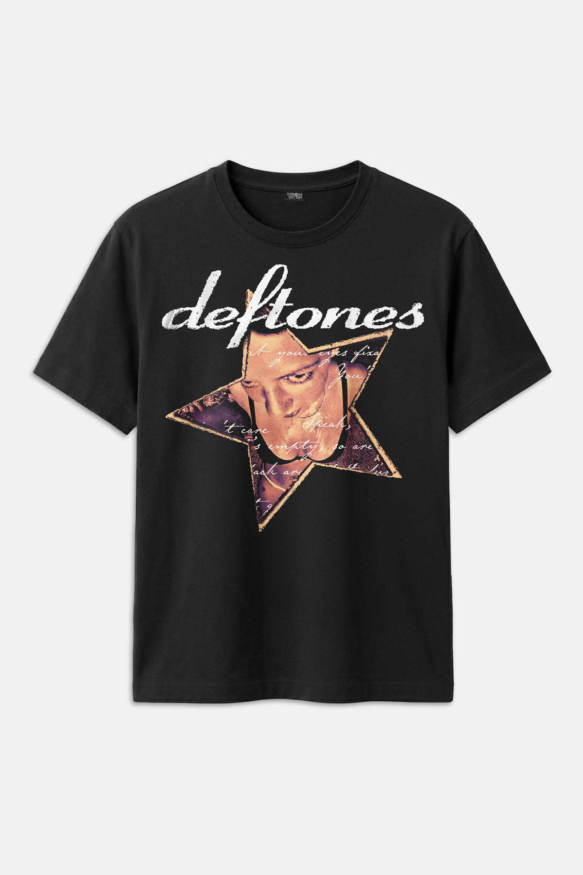 Siyah Tişört Deftones Alternatif Metal 90lar Unisex Regular Fit