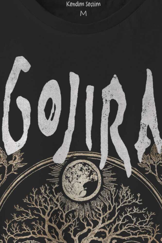 Siyah Tişört Gojira Metal Music Gitar Guitar Rock Müzik Baskılı Unisex T-shirt - 2