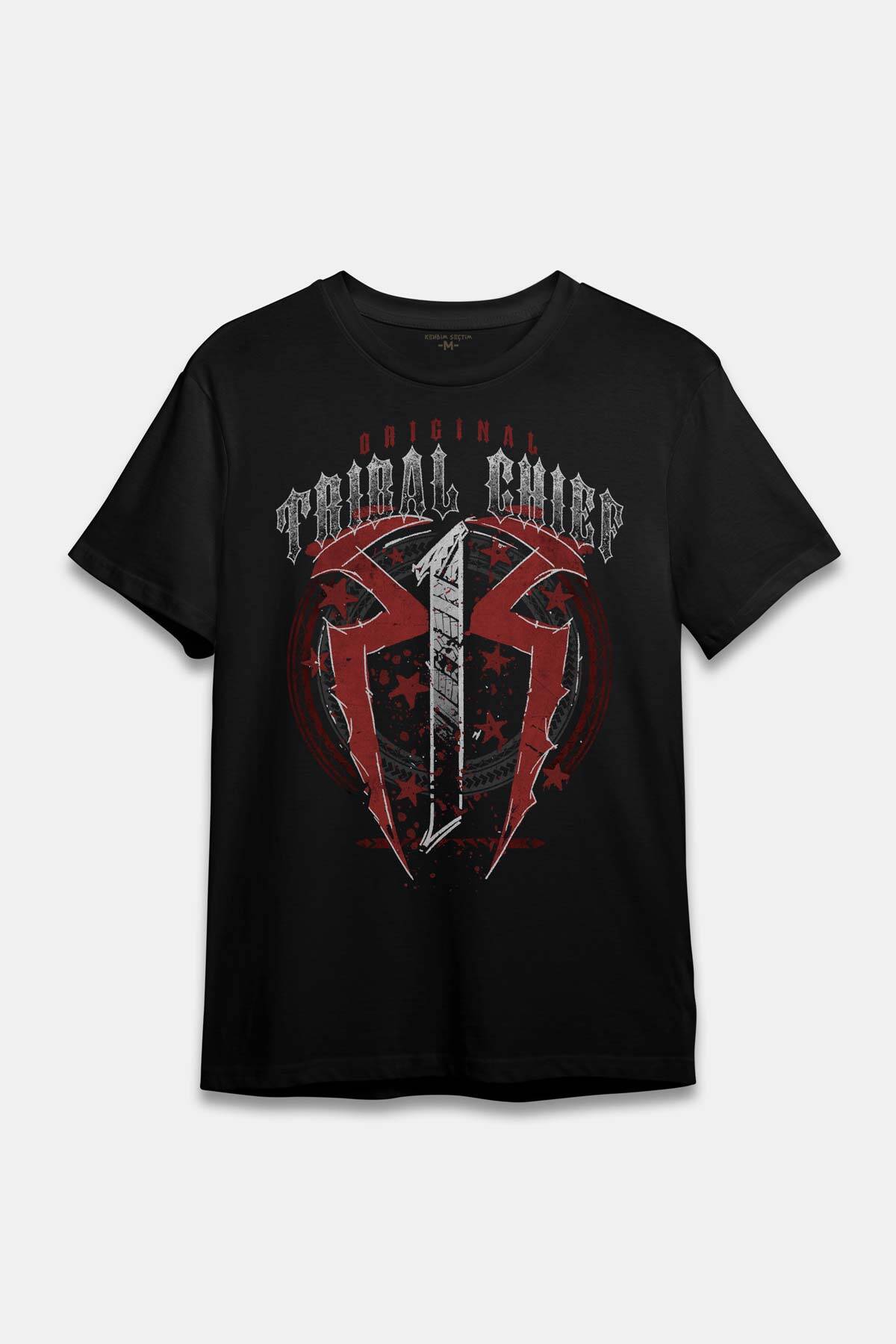 Siyah Tişört OTC Roman Reigns OTC1 Dövüş Gym Fight Spor Baskılı Unisex T-shirt - 1