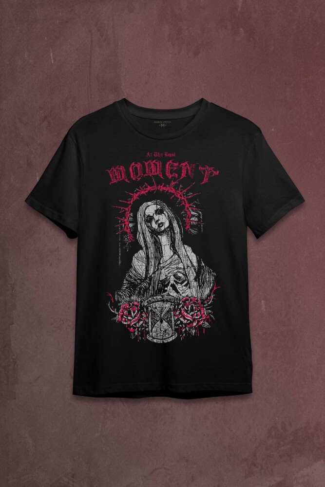 Siyah Unisex T-shirt Hip Hop At The Last Moment Trapstar Gotik Gothic Trap Baskili Tisort - 1