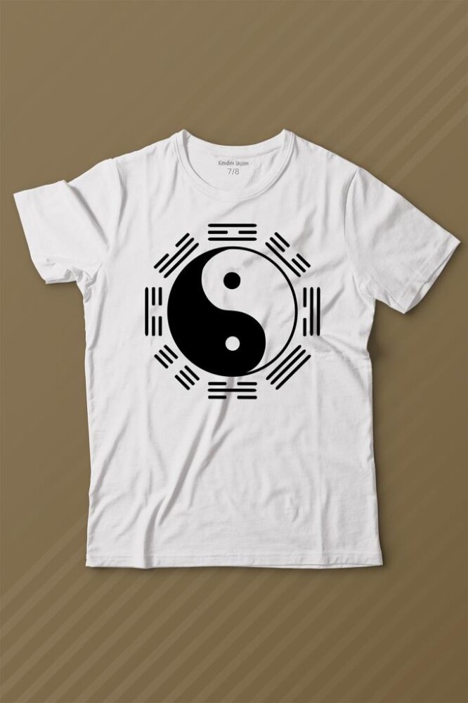 Siyah Ve Beyaz Ying Yang Pokemon Minimal Baskılı Tişört Çocuk T-shirt - KENDİM SEÇTİM