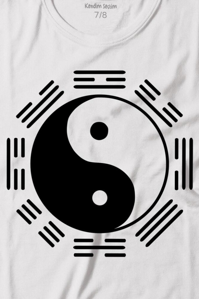 Siyah Ve Beyaz Ying Yang Pokemon Minimal Baskılı Tişört Çocuk T-shirt - 2