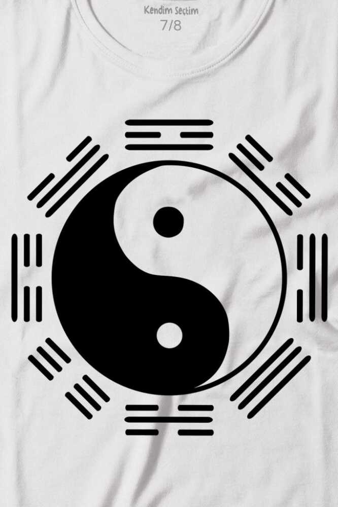 Siyah Ve Beyaz Ying Yang Pokemon Minimal Baskılı Tişört Çocuk T-shirt (1)