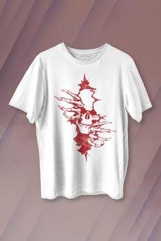Skull In The Wall Kurukafa Sokak Rock Metallica Baskılı Tişört Unisex T-shirt - 1