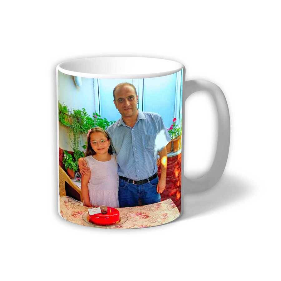 Kişiye Özel Yazılı ve Fotoğraflı Doğum Günü Kupa Bardak - 1