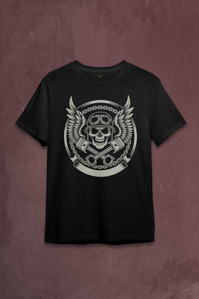 Skull Repair Tamirci Kuru kafa Baskılı Tişört Unisex T-shirt - 1