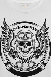 Skull Repair Tamirci Kuru kafa Baskılı Tişört Unisex T-shirt - 2