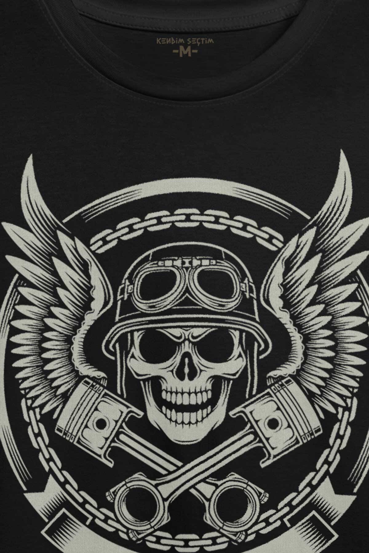 Skull Repair Tamirci Kuru kafa Baskılı Tişört Unisex T-shirt (1)