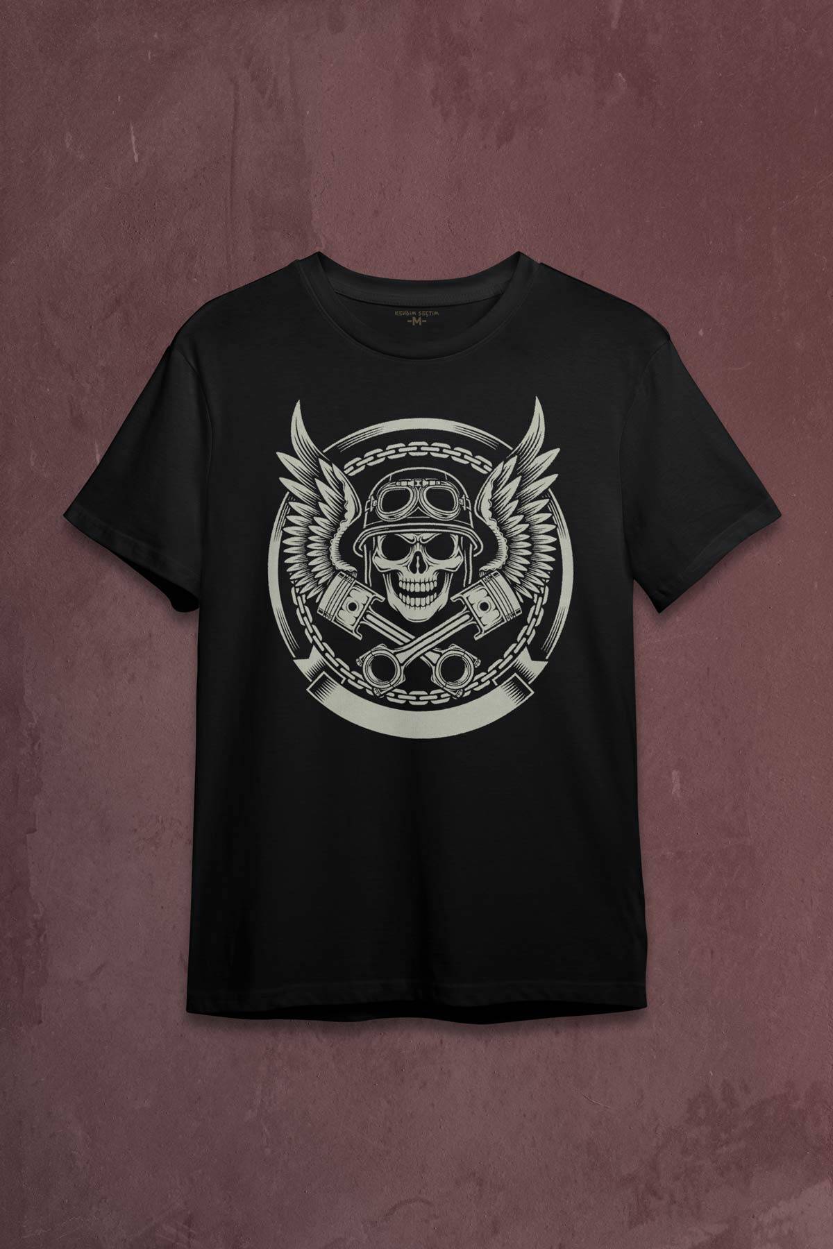 Skull Repair Tamirci Kuru kafa Baskılı Tişört Unisex T-shirt - 1