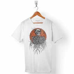 SKULL SKELETON AĞAÇ KÖKÜ KURU KAFA ERKEK TİŞÖRT - 1