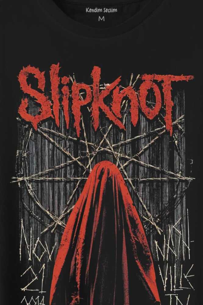 Slipknot Metal Müzik Rock Music Baskılı Tişört Unisex T-Shirt (1)