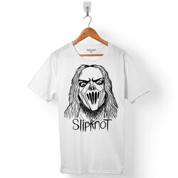 SLIPKNOT MICK THOMSON SLIP KNOT LOGO TASARIM SİLÜET ERKEK TİŞÖRT - 1